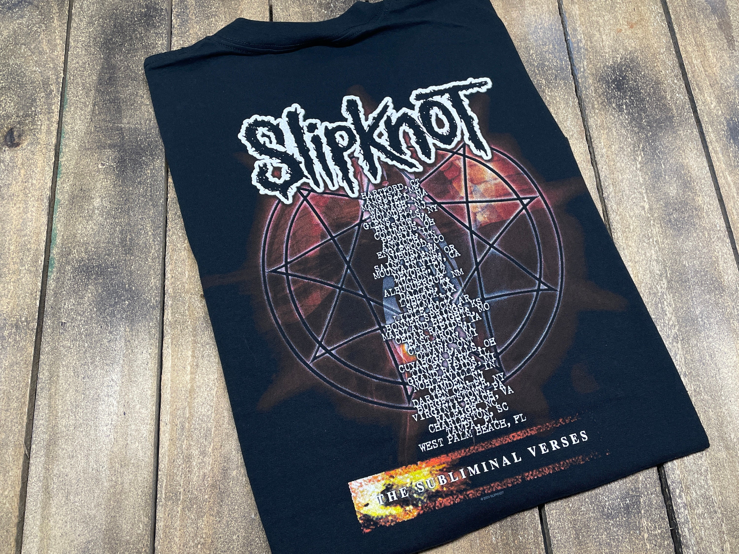 XL * vintage 2004 Slipknot tour t shirt * nu metal mall goth 