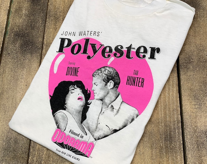 S * NOS vtg 80s 1981 John Waters Polyester movie t shirt * Divine cult classic punk dead boys female trouble cry baby serial mom