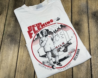 M * vintage 80s Reid Fleming World's Toughest Milkman t shirt * comic lowbrow art crumb underground comix