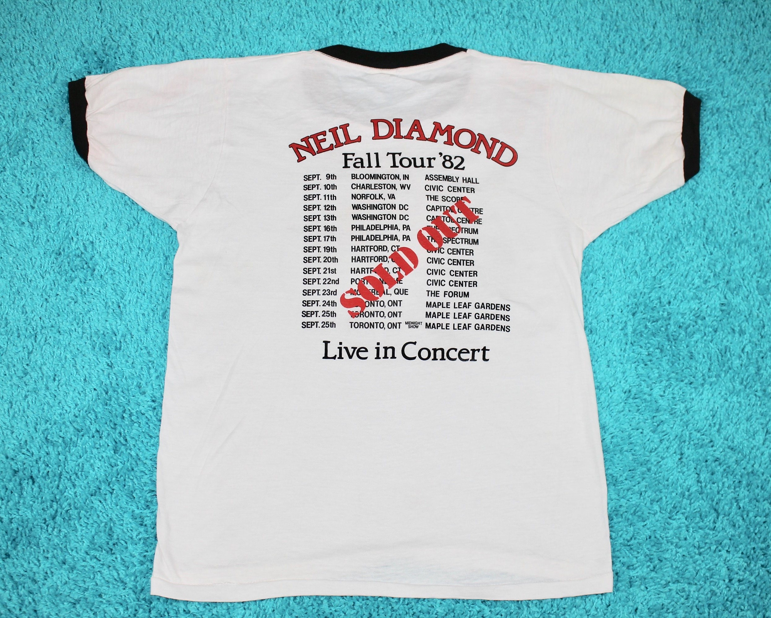 Vintage 70S Neil Diamond In Concert Tour T-Shirt Hoodie Classic -  TeebyHumans