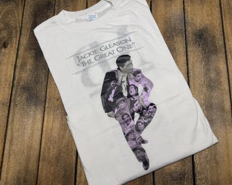 L * vintage 1987 Jackie Gleason museum of broadcasting t shirt * The Honeymooners 80s great one