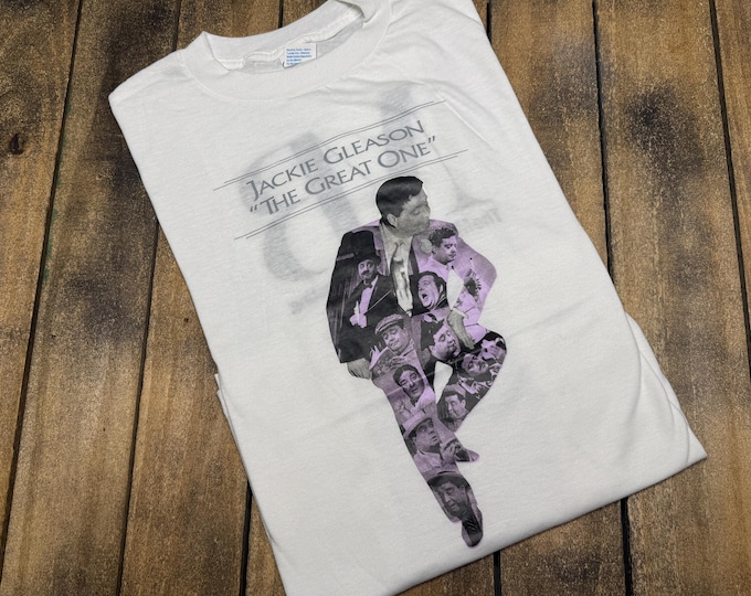 L * vintage 1987 Jackie Gleason museum of broadcasting t shirt * The Honeymooners 80s great one