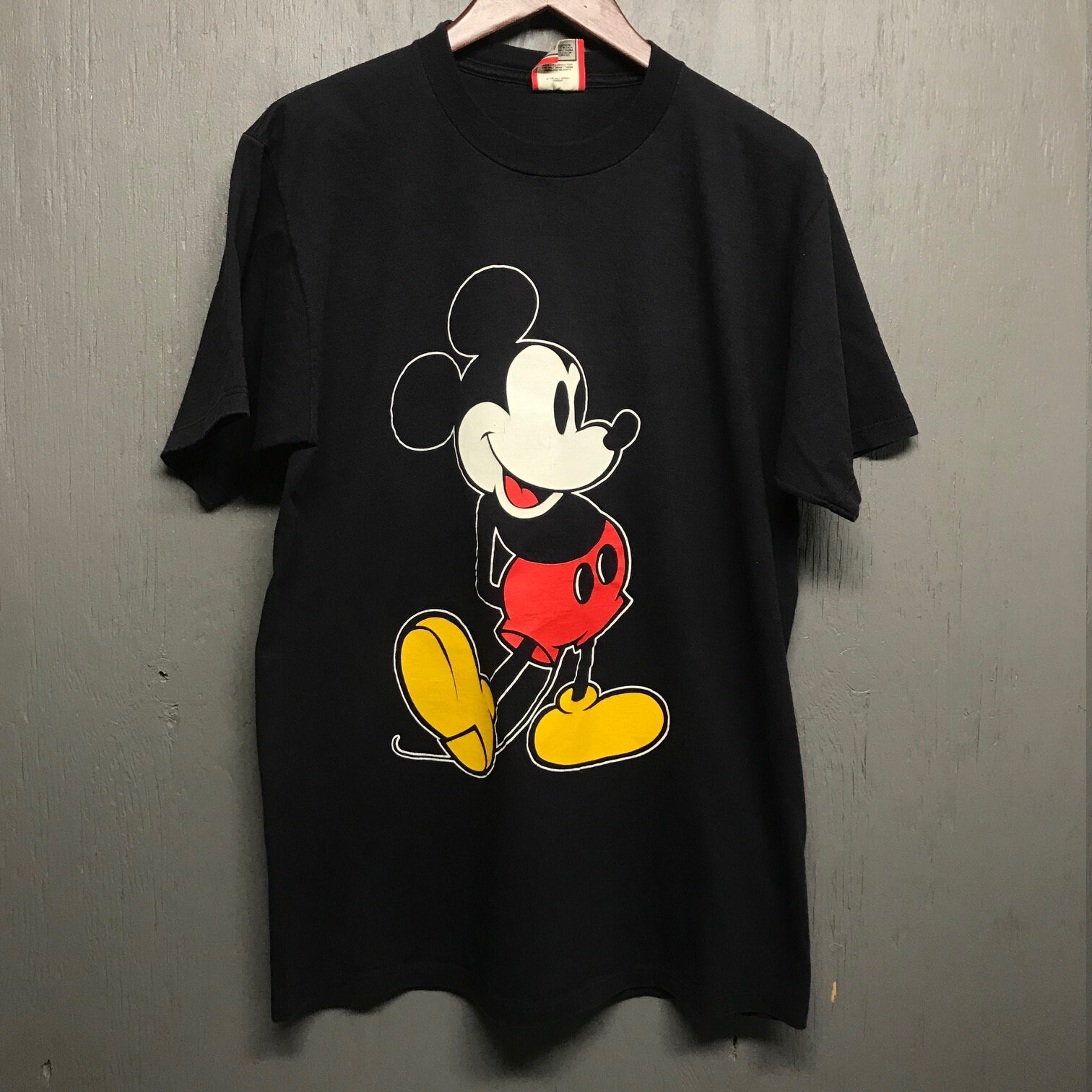 M/L vtg 90s black Mickey Mouse t shirt * medium large