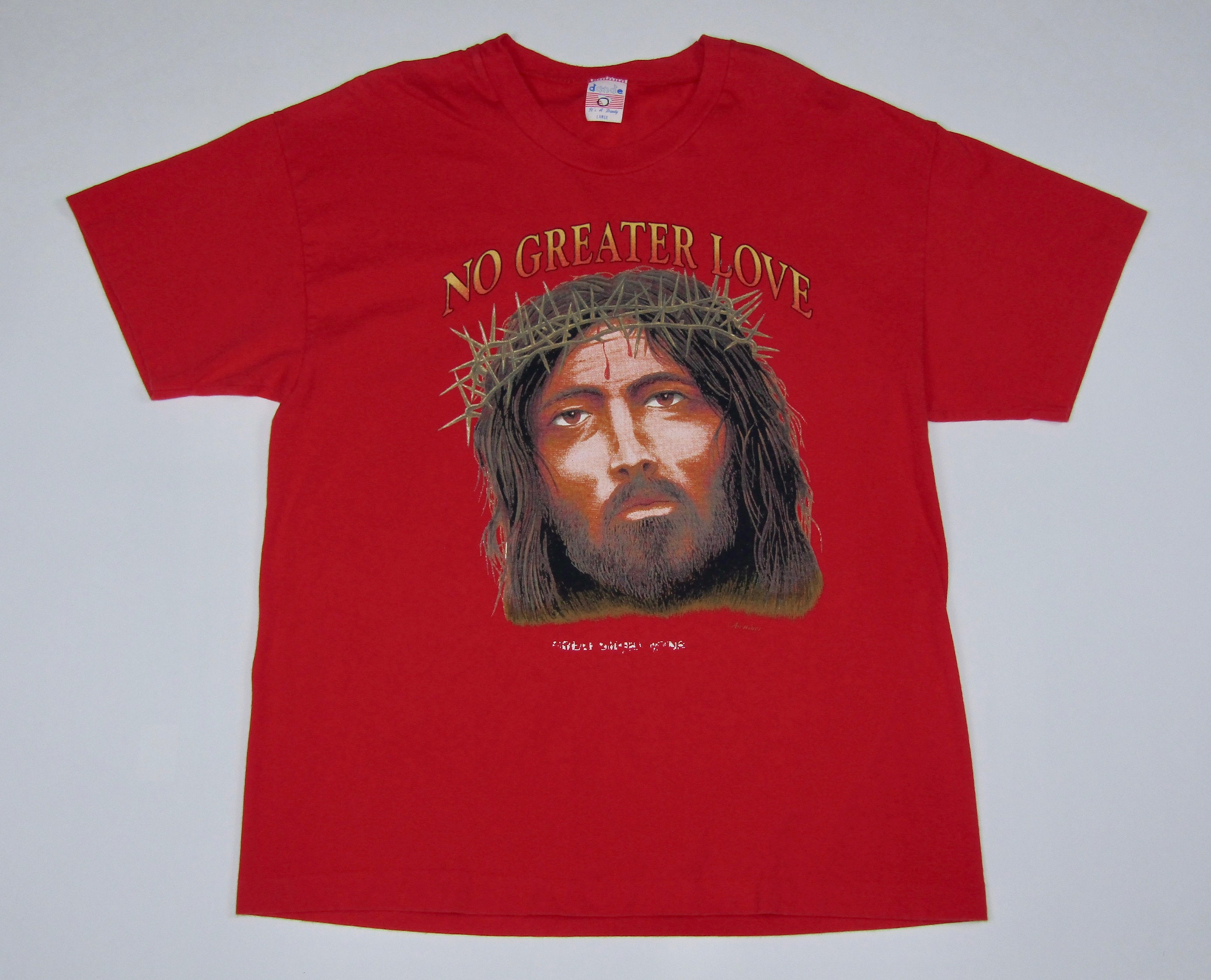 L * vtg 90s Jesus Christ t shirt * christian religious biker * 17.174