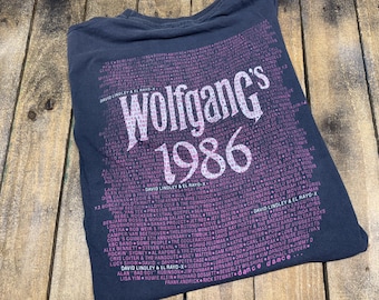 M vintage 1986 Wolfgang's san francisco music venue t shirt * concert tour 901 Columbus Ave