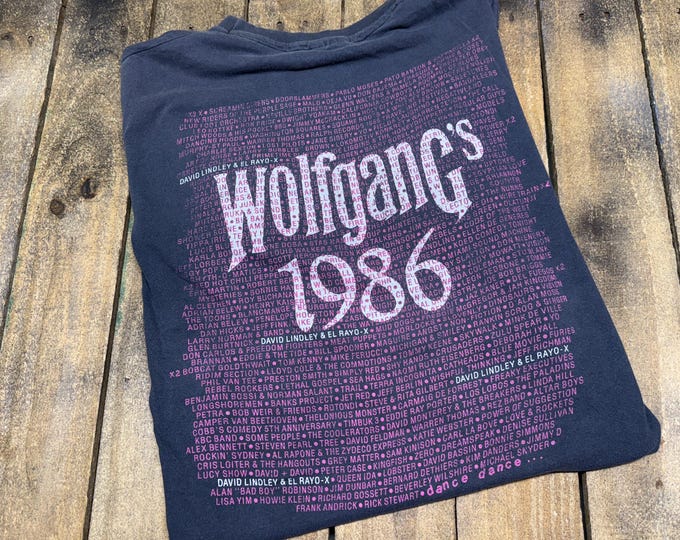 M vintage 1986 Wolfgang's san francisco music venue t shirt * concert tour 901 Columbus Ave