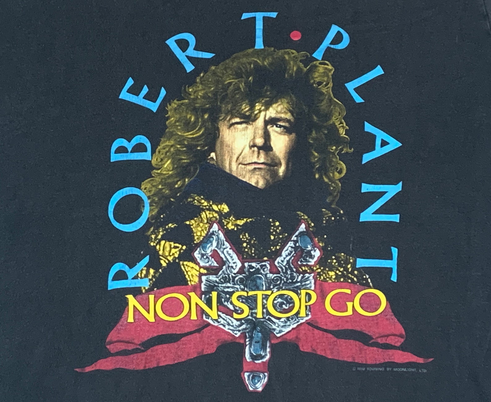 T-shirt Vintage 1998 Jimmy Page & Robert Plant - Taille XL Noir - Occasion Très Bon état