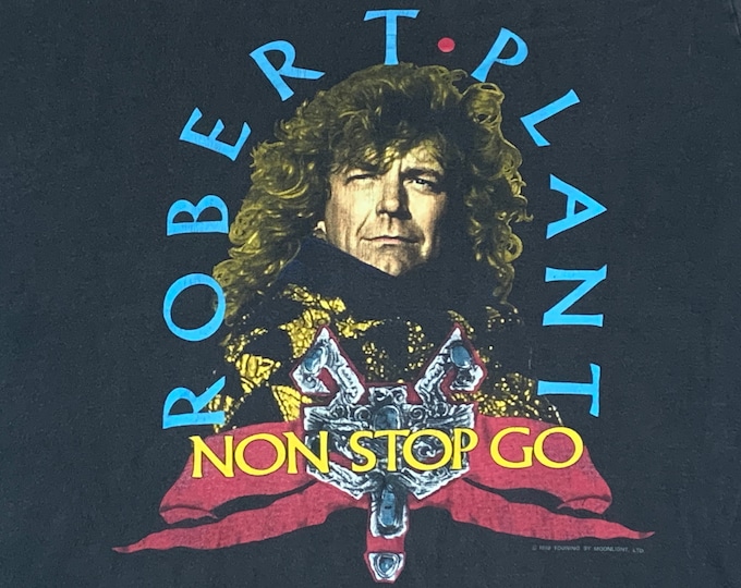 L / XL * vtg 80s 1988 Robert Plant tour t shirt * concert led zeppelin * large xl * 9.164