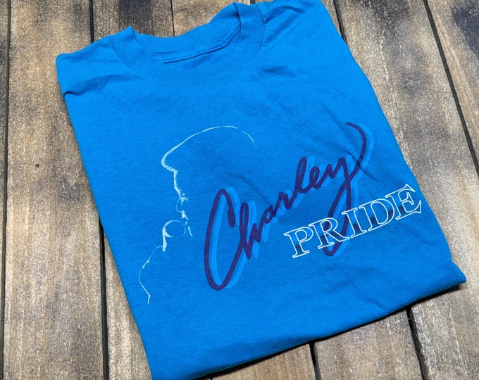 S vintage 80s Charley Pride t shirt * 16th Avenue Records classic country Charlie tour