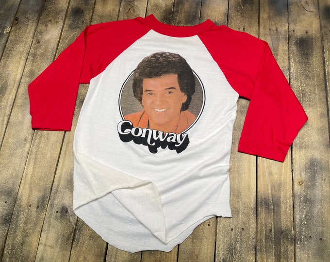 M * vintage 80s 1981 Conway Twitty raglan t shirt * classic country music concert tour * 54.195