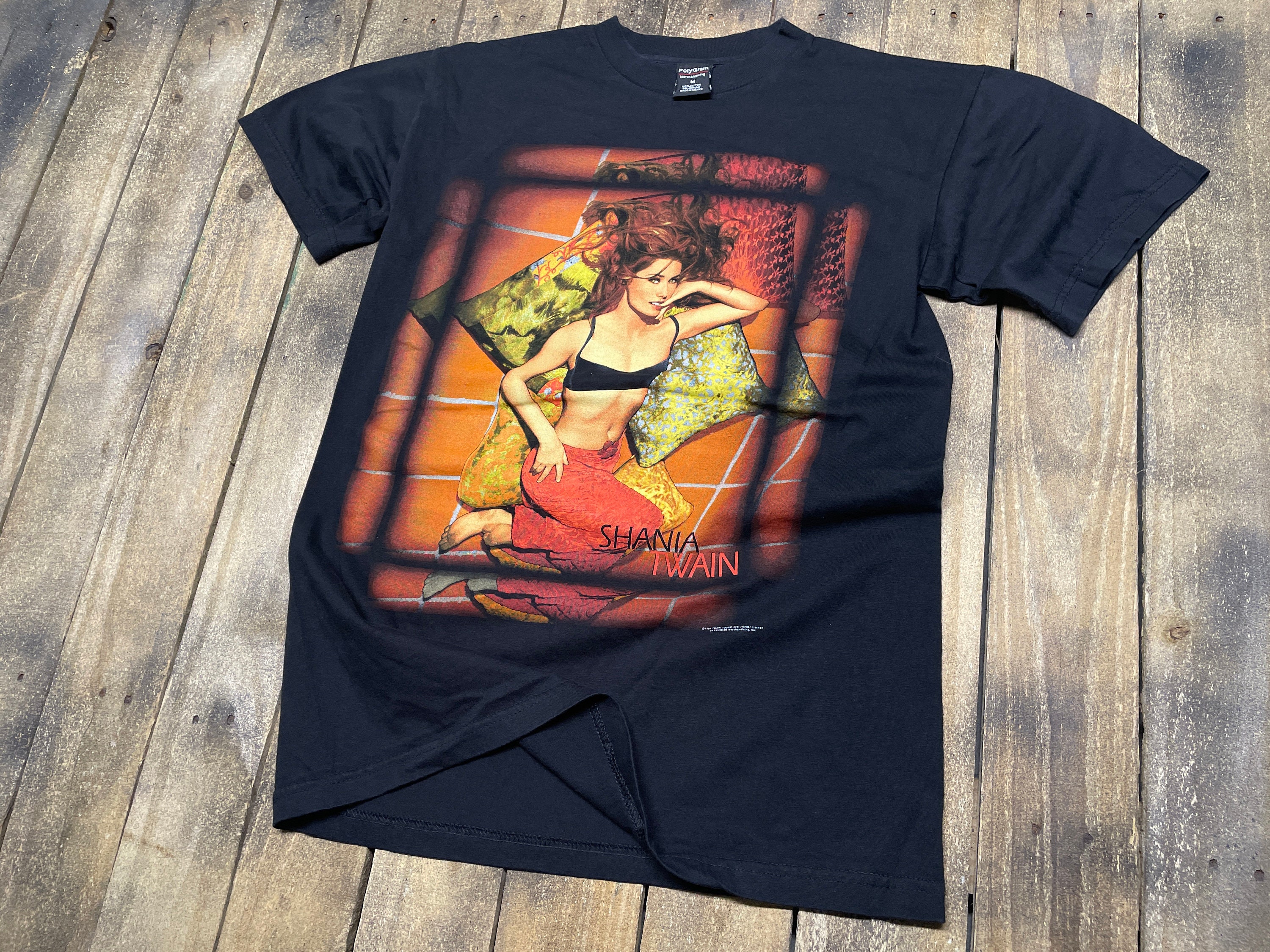 M * vintage 1998 Shania Twain come on over tour t shirt * 90s 