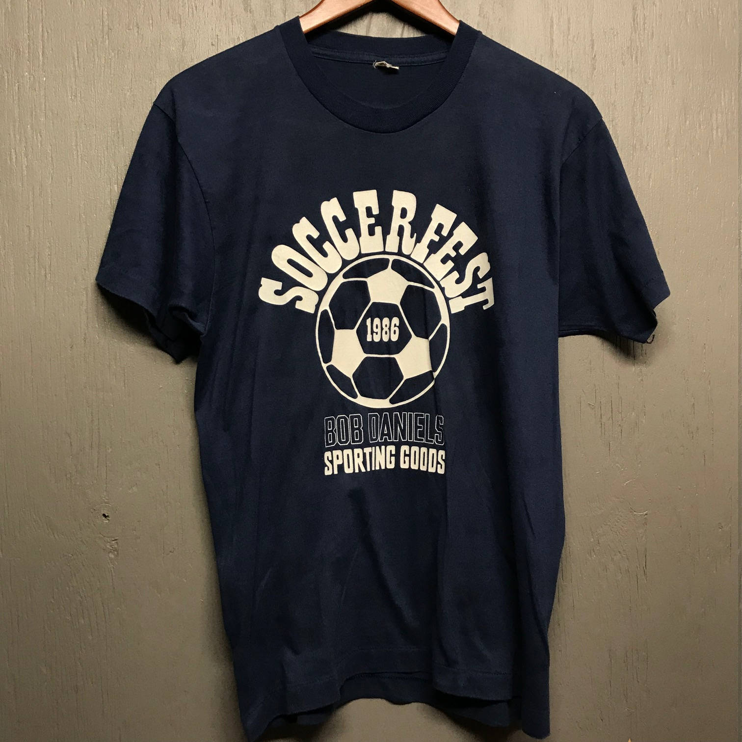 M vintage 80s 1986 Soccer Fest screen stars t shirt