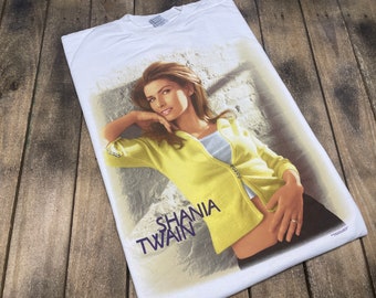 XL vintage 90s 1998 Shania Twain t shirt * country music tour come on over * 5.180