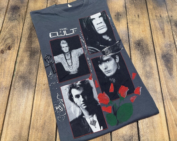 M vintage 1985 The Cult Love t shirt * 80s tour band tee goth glam