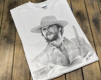 XL * vintage Clint Eastwood single stitch t shirt * movie western art