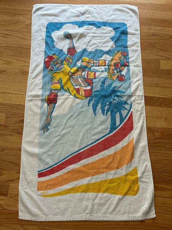 vintage 70s / 80s Skateboard beach towel * wall h… - image 3