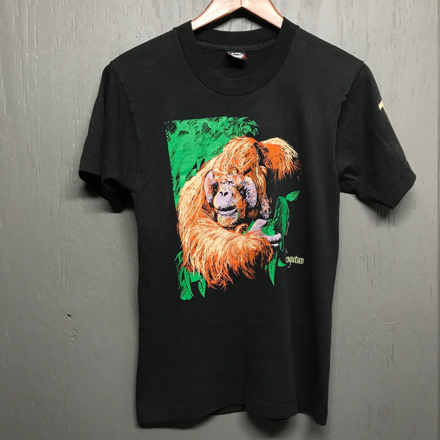 S vtg 90s 1992 Orangutan Seneca Park zoo screen stars t shirt