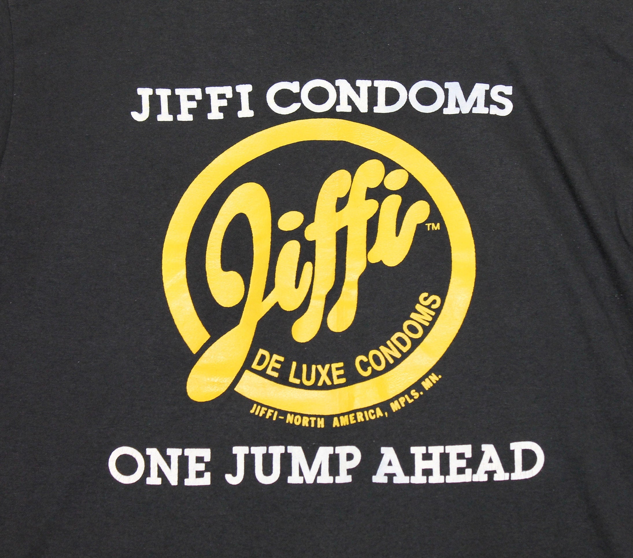 Jiffy condoms t shirt Clearance