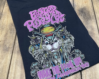M/L * vintage 1990 Faster Pussycat tour t shirt * glam metal concert sleaze rock medium large * 34.191