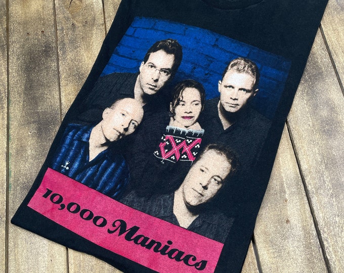 XL * vintage 90s 1992 10,000 Maniacs our time in eden tour t shirt * 10000 natalie merchant * 28.192