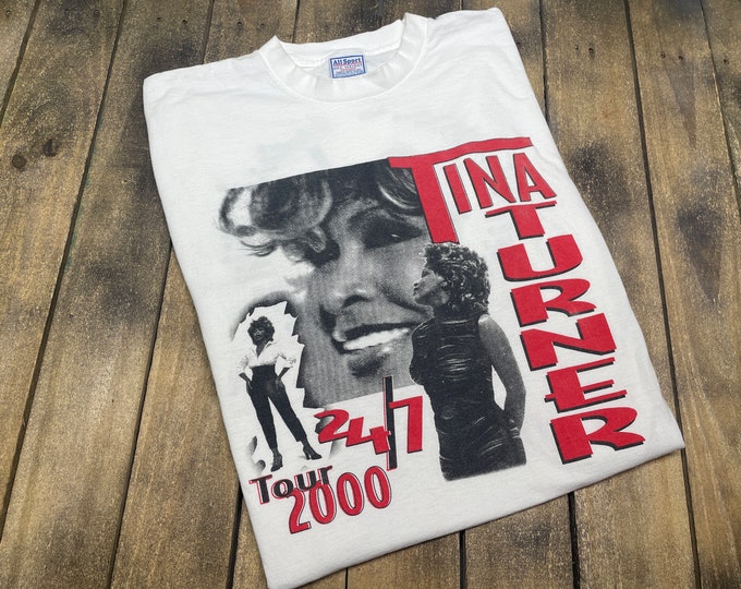 XL * vintage single stitch Tina Turner boot rap t shirt 2000 * tour r&b * 53.169