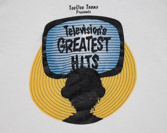 S * vtg 80s 1985 TeeVee Toons televisions greatest hits comp t shirt * tv show * 11.167