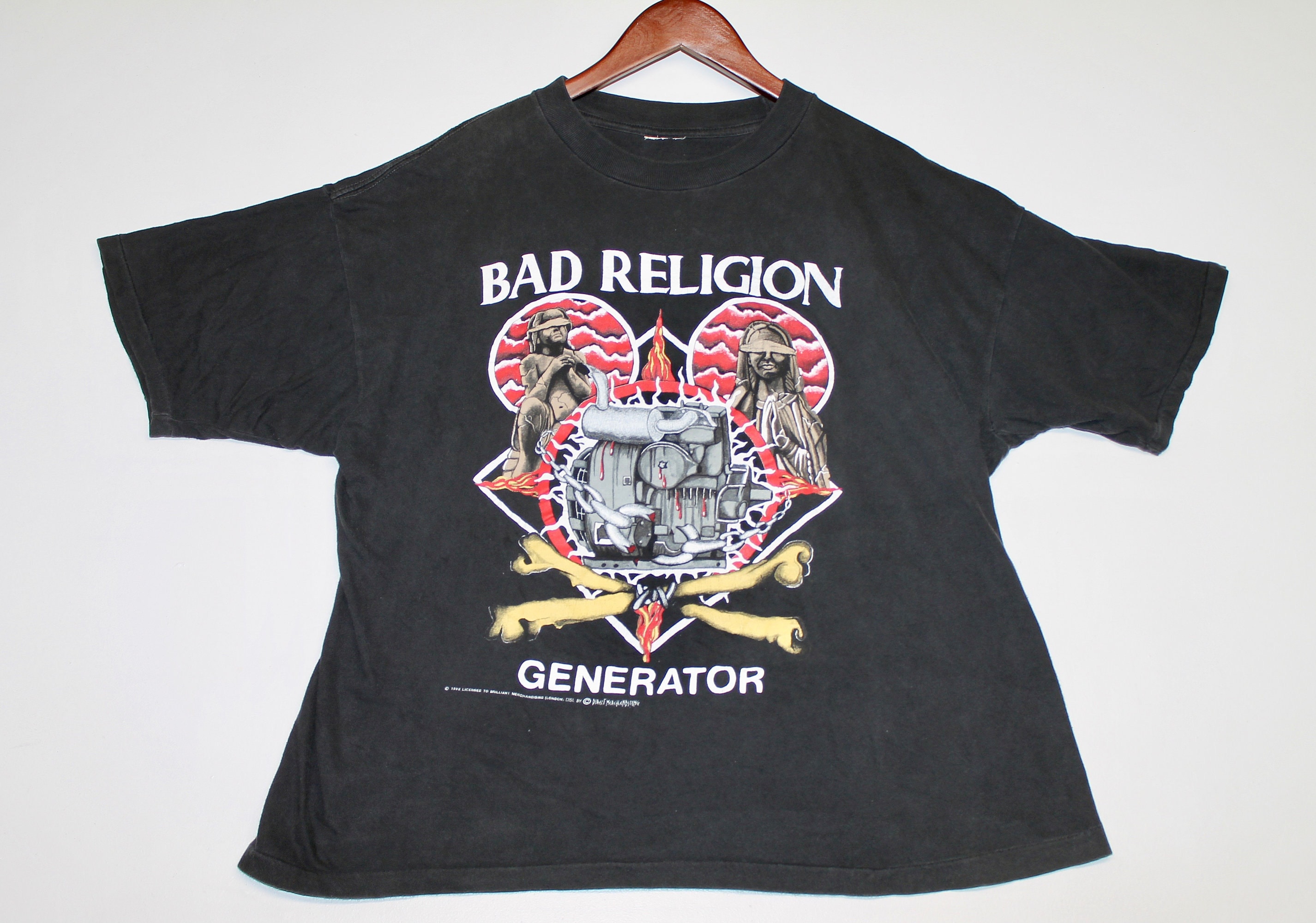 XL * vtg 90s 1992 Bad Religion generator euro tour t shirt