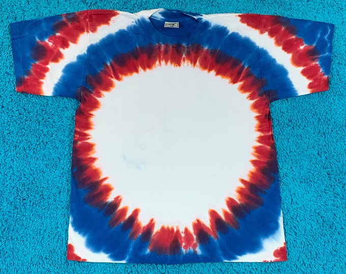 M * nos vtg 90s tie dye single stitch t shirt * 76.141