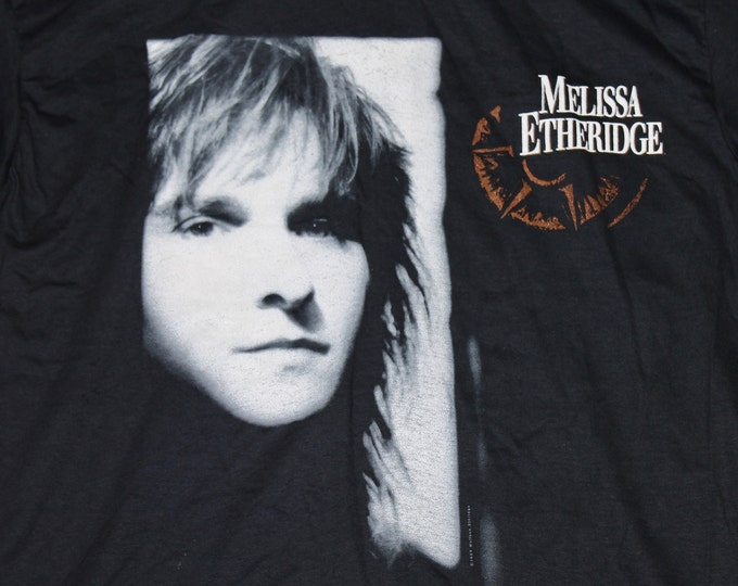 XL * vtg 80s 1988 Melissa Etheridge bay area CA concert t shirt * 38.158 tour