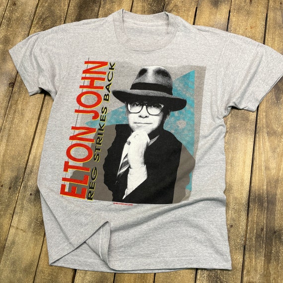 M * vintage 80s 1988 Elton John tour t shirt * co… - image 2