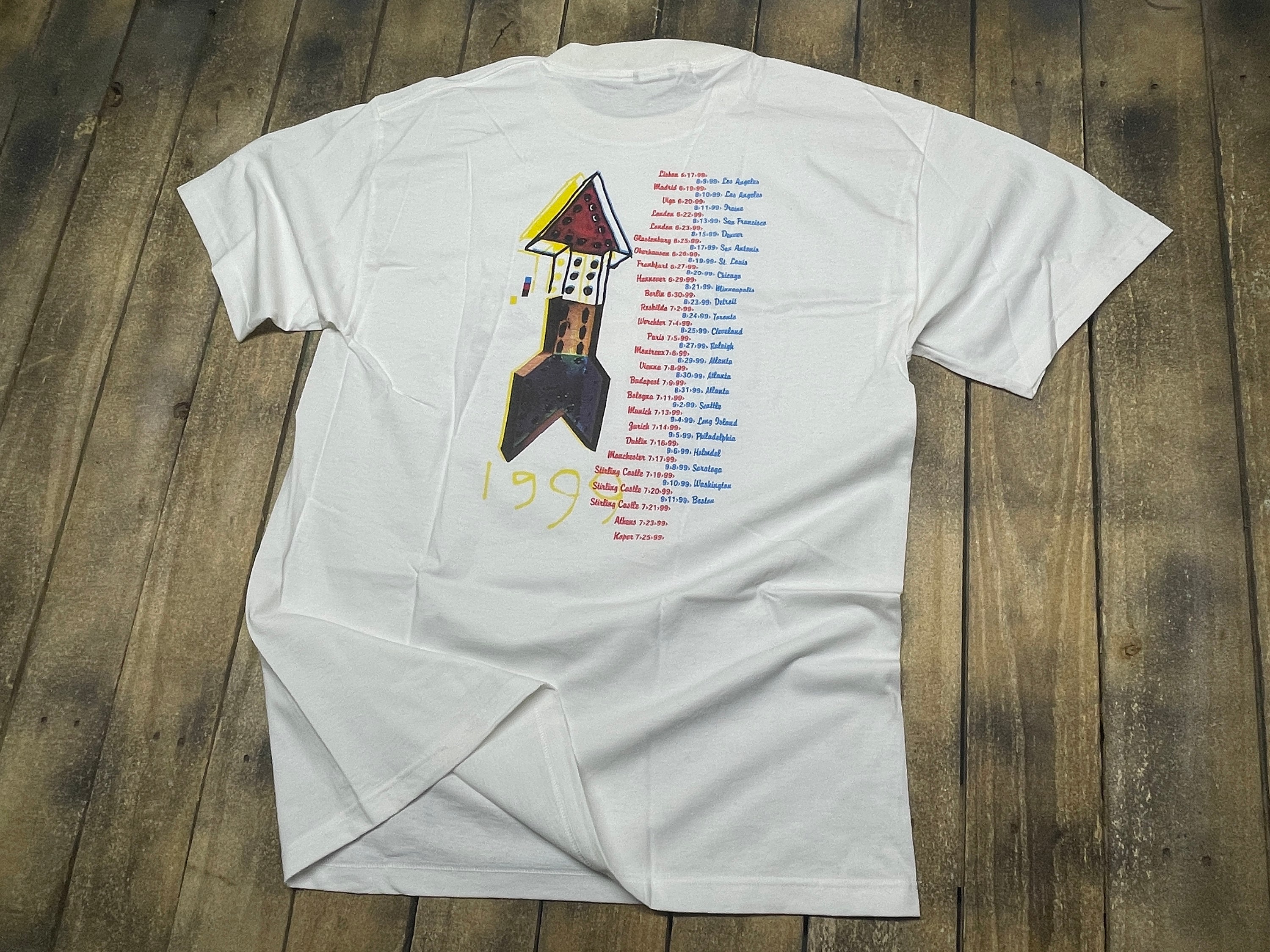 L * vintage 1999 R.E.M. at their thunderous best tour t shirt