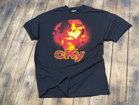 L * Vintage 2003 CKY Infiltrate Destroy Rebuild T Shirt * Camp