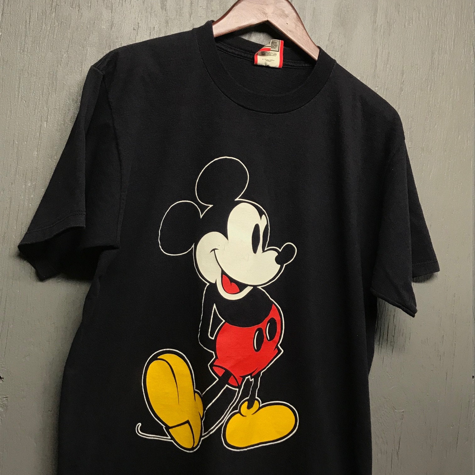 M/L vtg 90s black Mickey Mouse t shirt * medium large