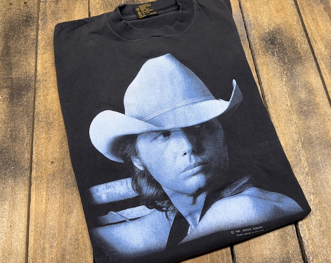 M vintage 1990 Dwight Yoakam there was a way t shirt * country music tour 90s