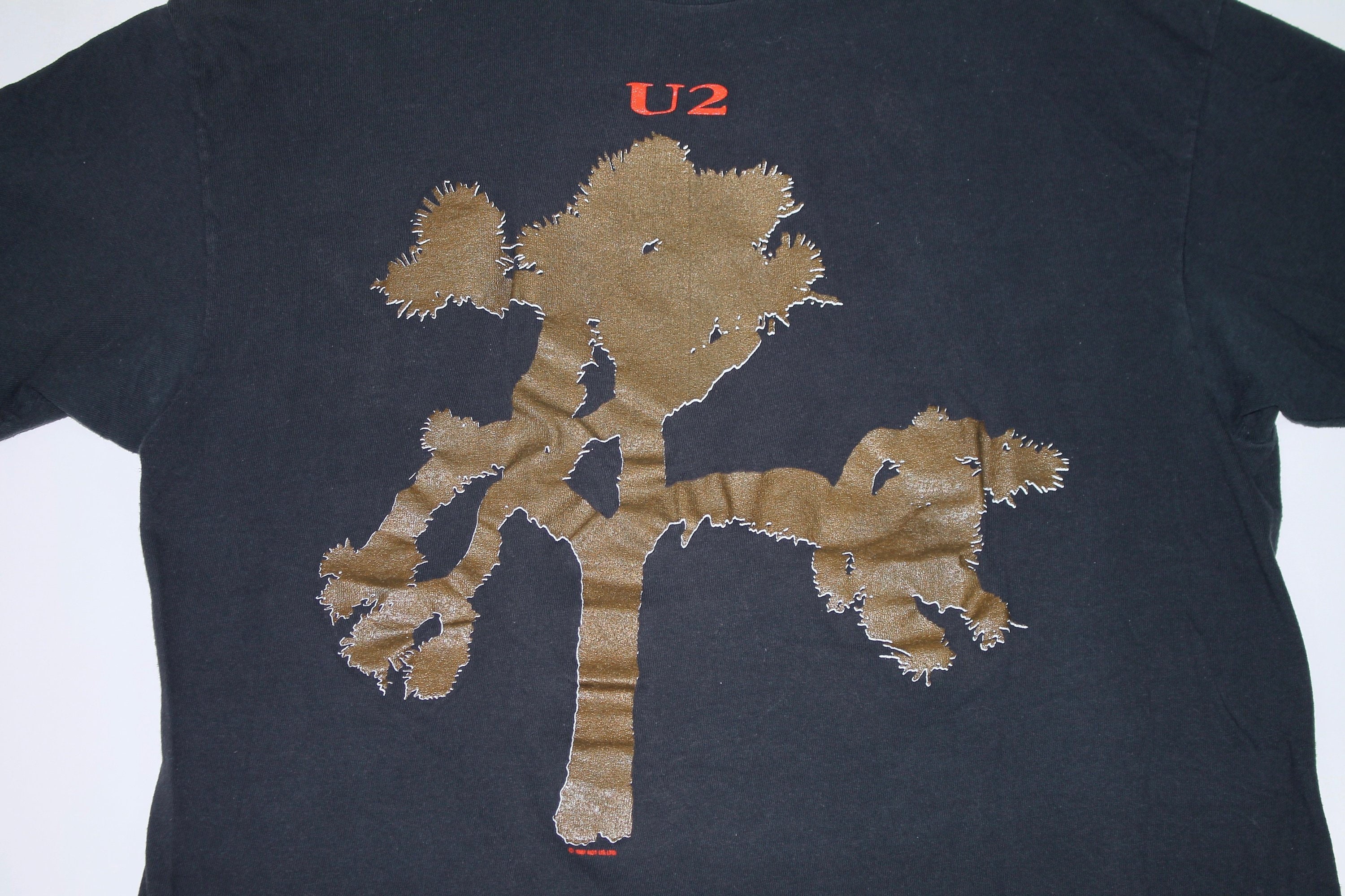 L * vtg 80s 1987 U2 The Joshua Tree tour t shirt * 24.182