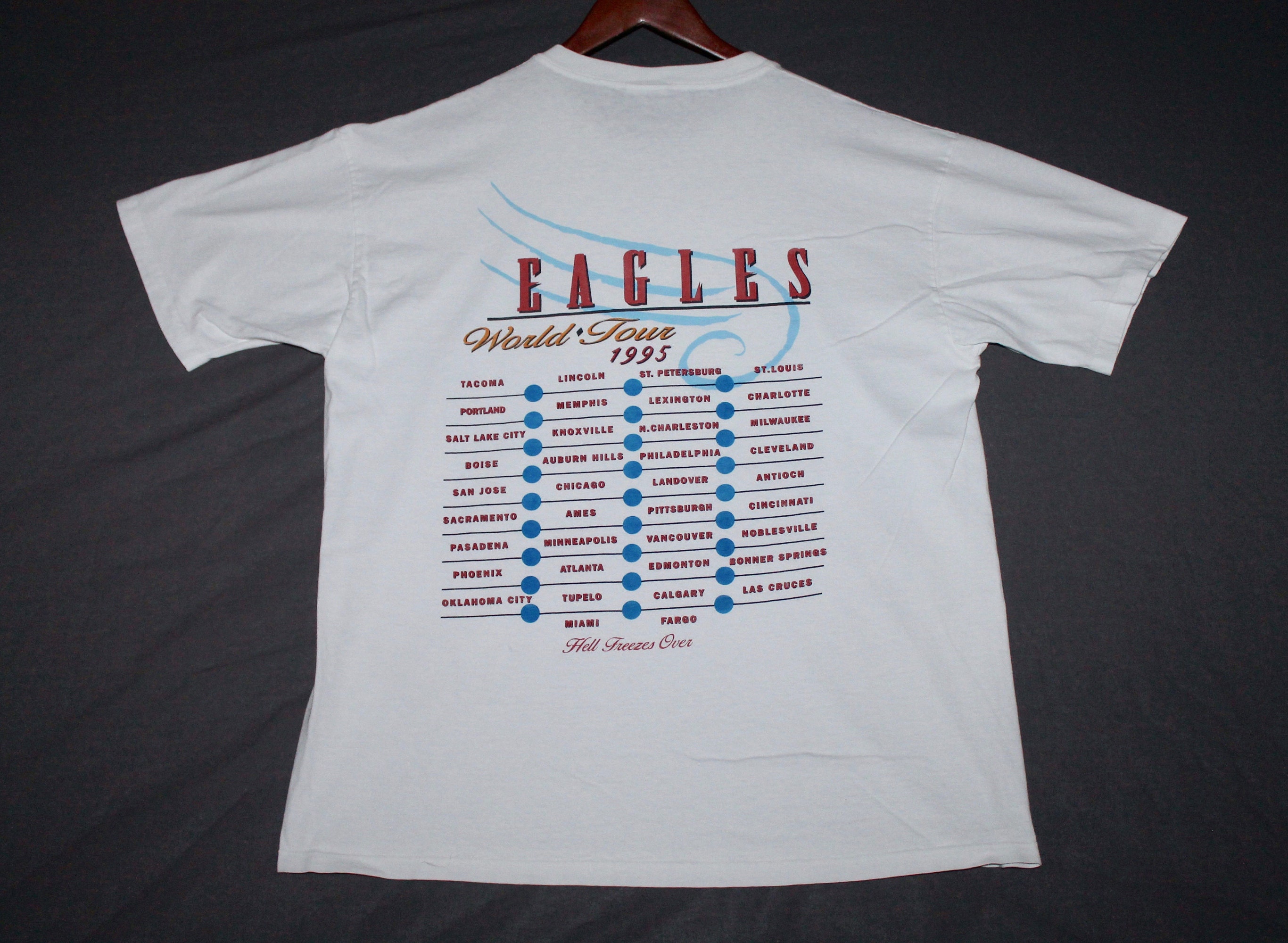 XL * vtg 90s 1995 THE EAGLES Hell Freezes Over concert tour XL * vtg 90s 1995 THE EAGLES Hell Freezes Over concert tour
