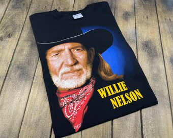 L * vintage 90s Willie Nelson t shirt * 16 biggest hits classic country music tour * 25.186