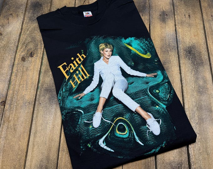 XL vintage 90s Faith Hill t shirt * country music band tour tee concert