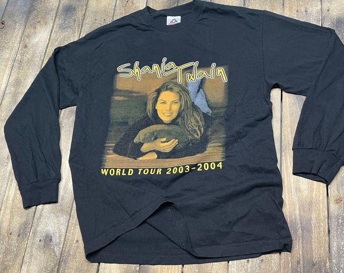 M * vintage Shania Twain long sleeve tour t shirt * country music concert band tee y2k 2003 * 59.198