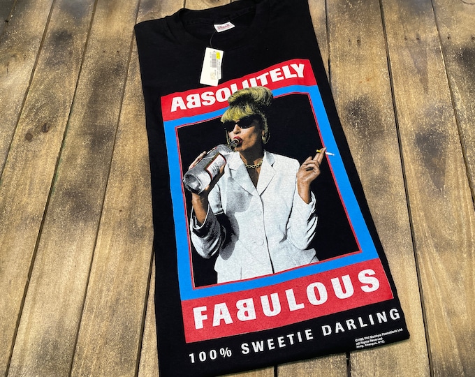 XL * vtg 90s 1995 Absolutely Fabulous t shirt * tv show Ab Fab bbc comedy central movie * 56.172