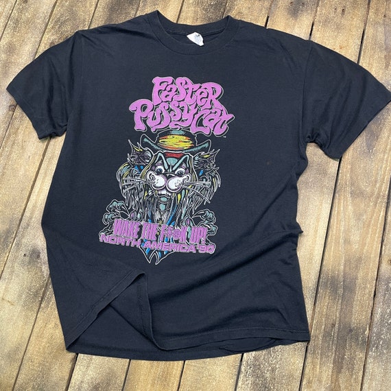 M/L * Vintage 1990 Faster Pussycat Tour T Shirt * Glam Metal