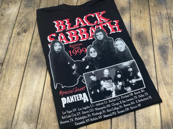 XL vintage 1999 Black Sabbath Pantera tour t shir… - image 1