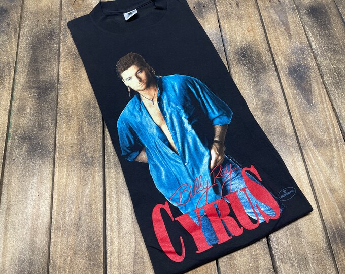 L * vintage 1993 Billy Ray Cyrus t shirt * 90s concert tour country music 39.206