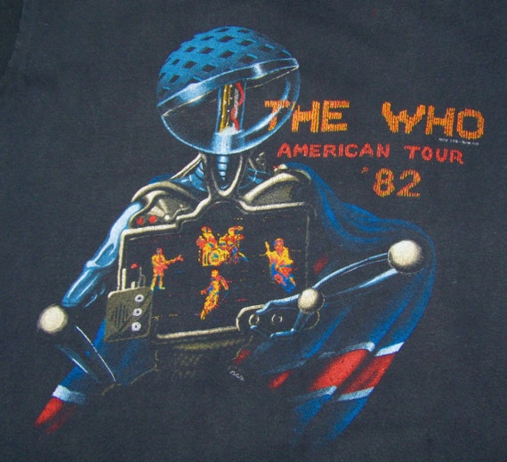 S * vtg 80s 1982 The Who tour t shirt * concert b… - image 3