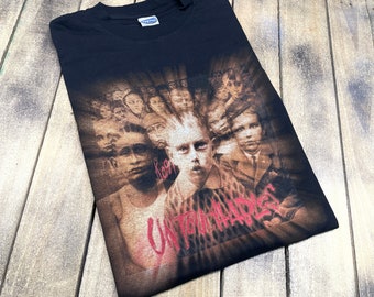 L * Korn untouchables 2002 vintage tour t shirt * nu metal tour mall goth Pop Sux