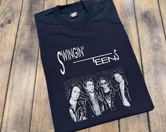 M vintage 1989 Swingin' Teens band t shirt * Minneapolis Iowa City Transfixation LP punk grunge metal 80s