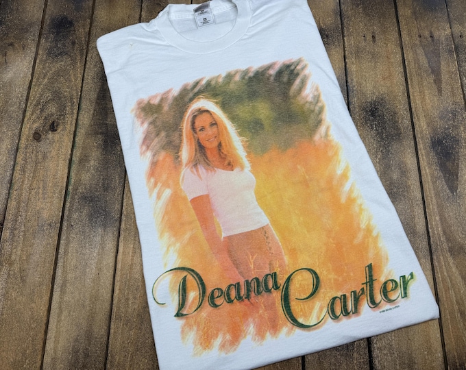XL * vintage 90s Deana Carter t shirt * concert tour country music strawberry wine