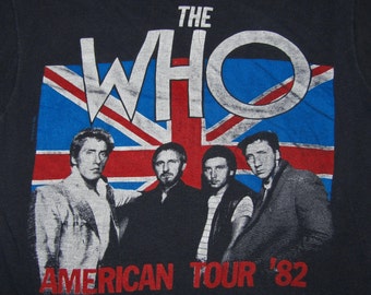 S * vtg 80s 1982 The Who tour t shirt * concert band * 10.171
