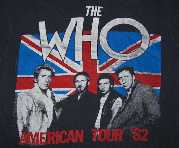 S * vtg 80s 1982 The Who tour t shirt * concert b… - image 1