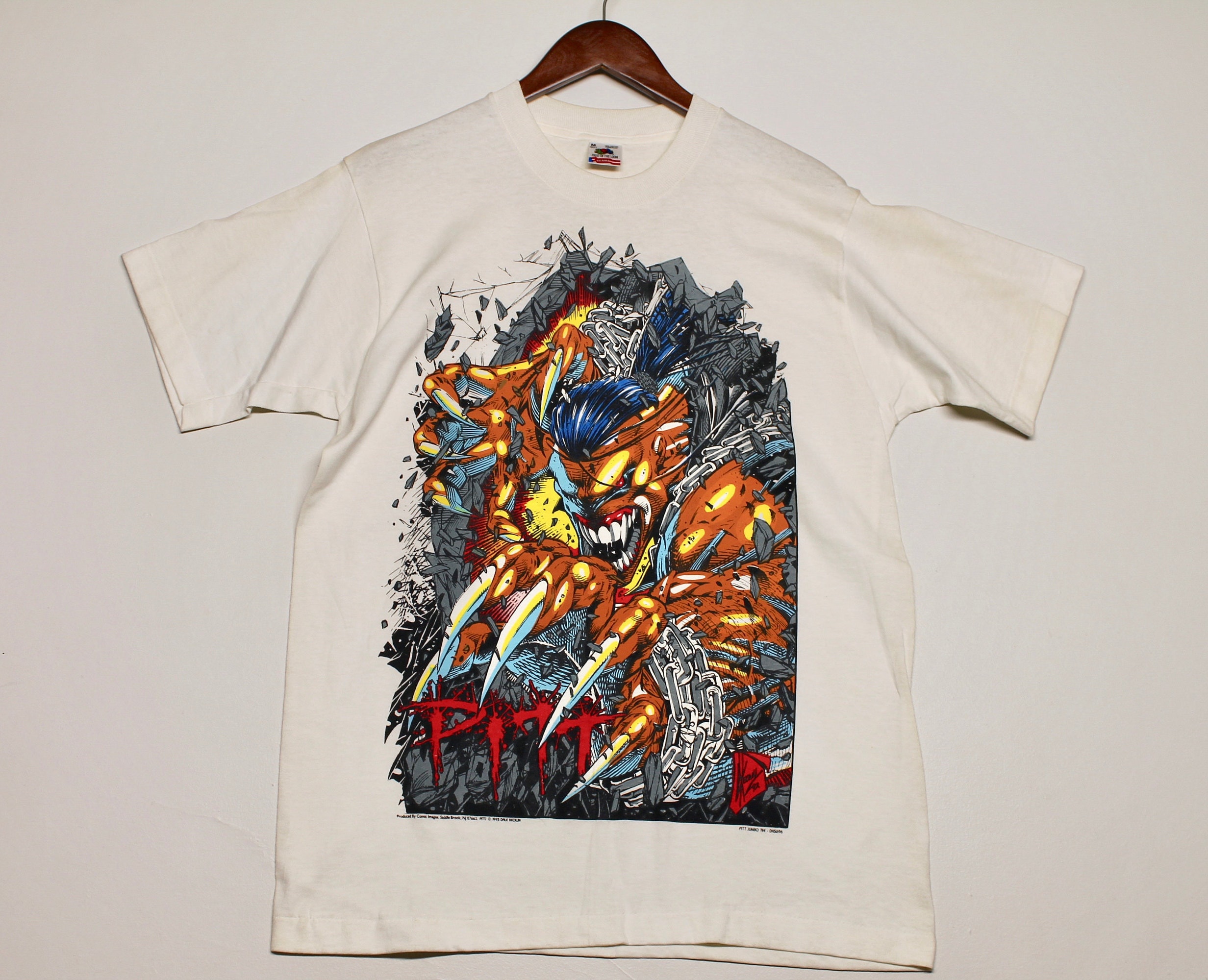 90s pitt marvel アメコミTシャツ アニメ M * NOS vtg 90s 1993 PITT 